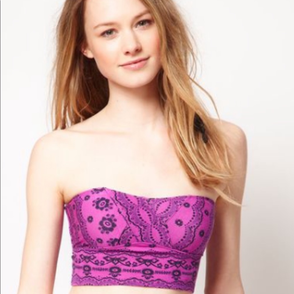 Free People purple bandeau top - Picture 3 of 5